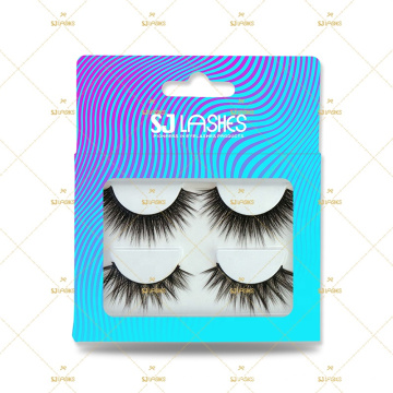 Faux Mink  Lash With Custom eyelash box For 3D False Mink PBT Fiber Lashes LAE